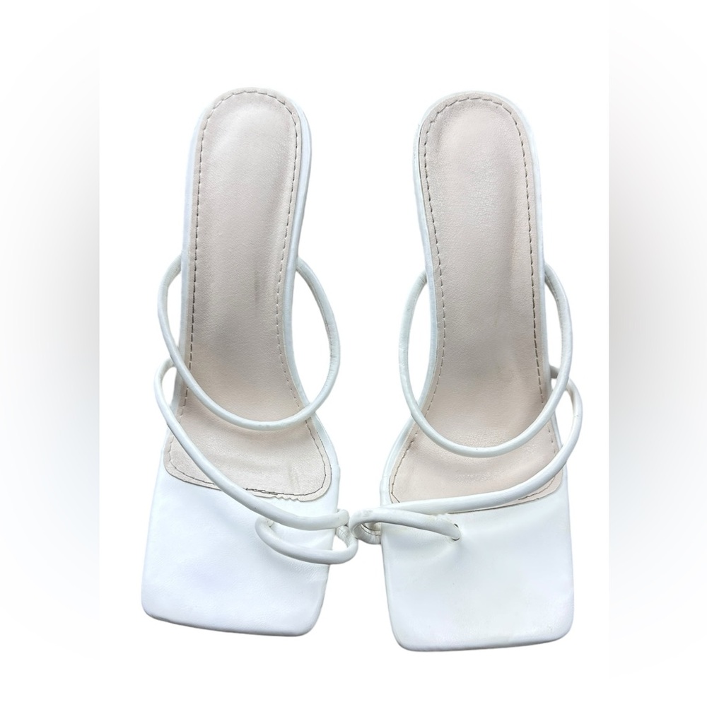 White Strappy Heels